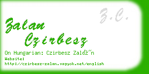 zalan czirbesz business card